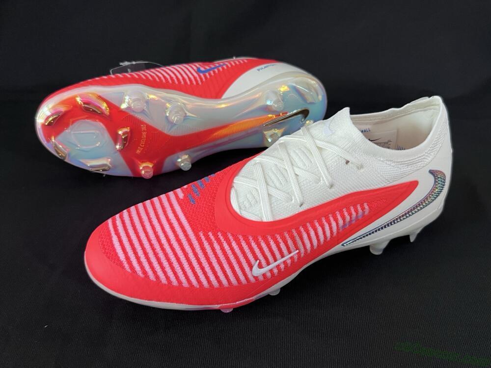 Nike Phantom 6 Elite Low FG Firm Ground Soccer Cleats - Red/White/Black