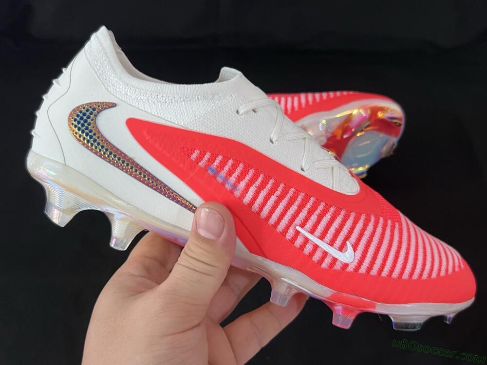 Nike Phantom 6 Elite Low FG Firm Ground Soccer Cleats - Red/White/Black