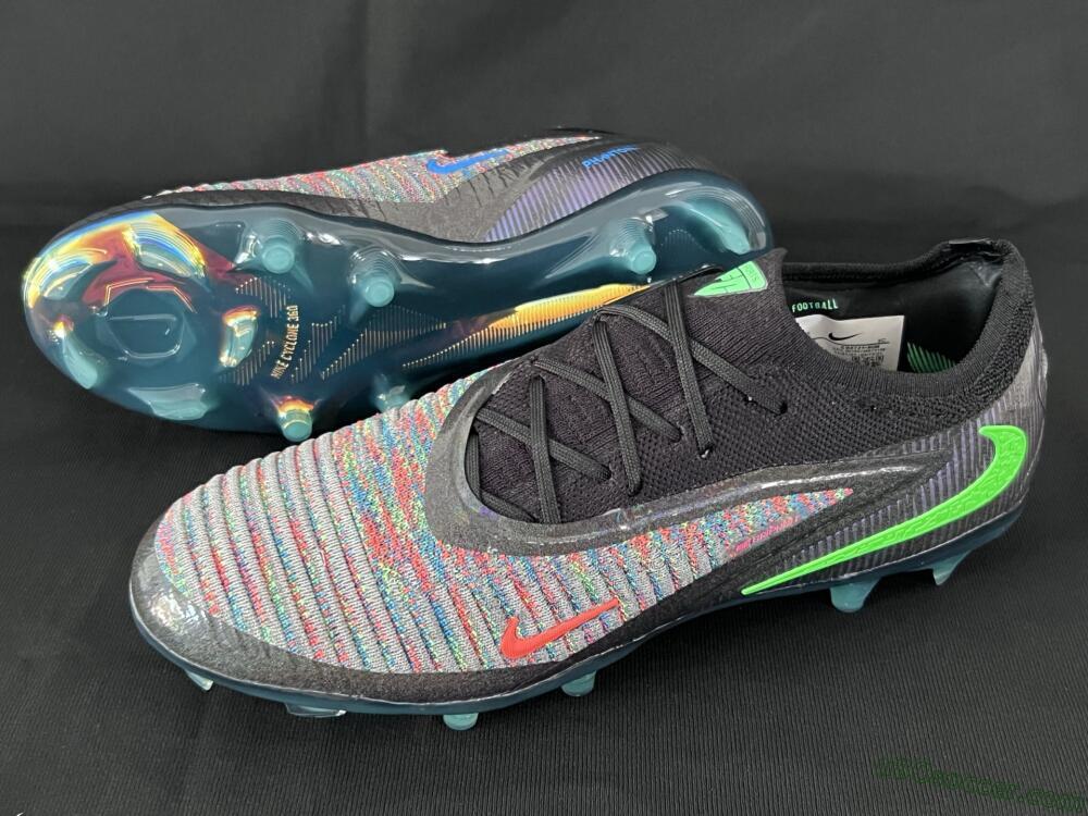 Nike Phantom 6 Elite Low FG Firm Ground Soccer Cleats - Black/Yellow/Red