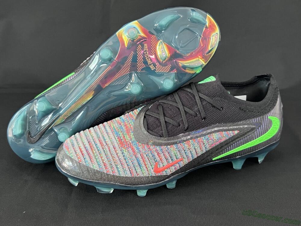 Nike Phantom 6 Elite Low FG Firm Ground Soccer Cleats - Black/Yellow/Red