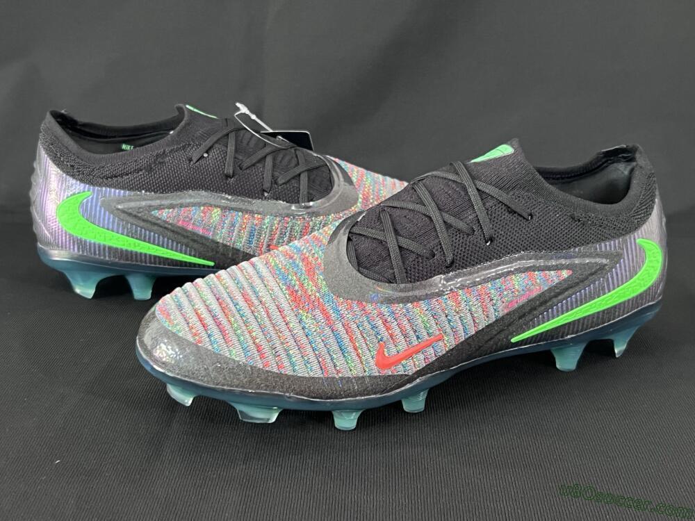 Nike Phantom 6 Elite Low FG Firm Ground Soccer Cleats - Black/Yellow/Red