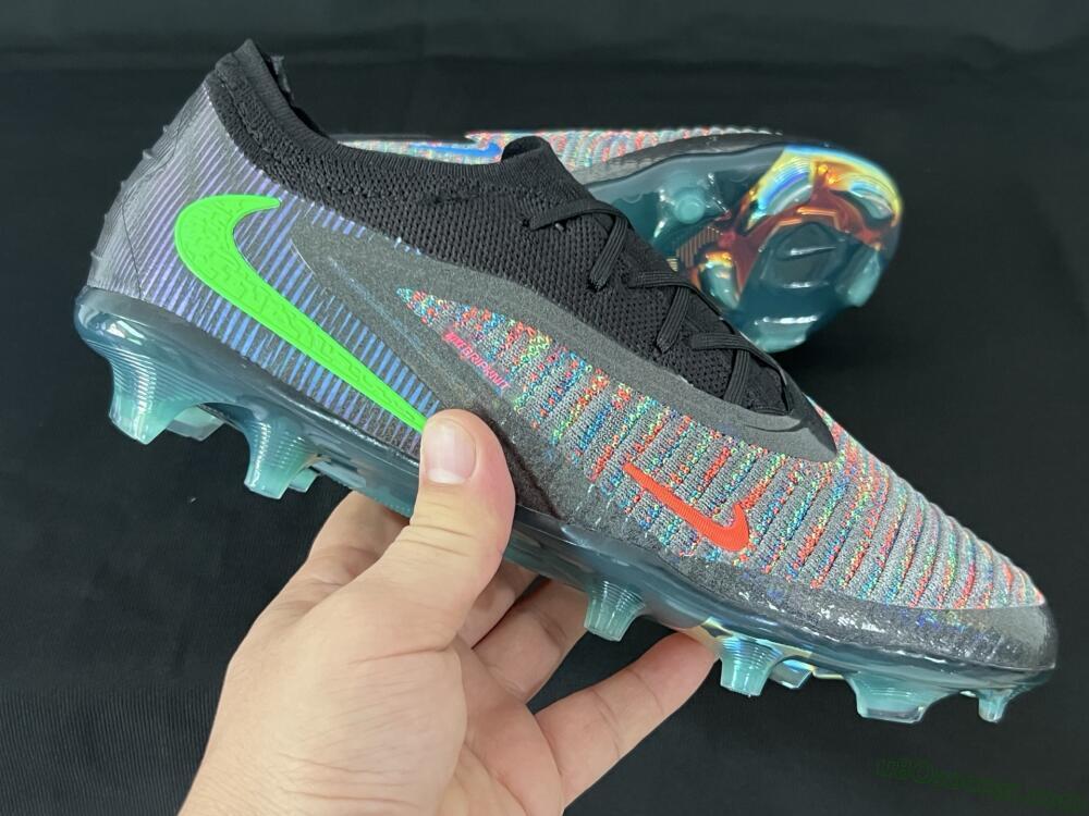Nike Phantom 6 Elite Low FG Firm Ground Soccer Cleats - Black/Yellow/Red