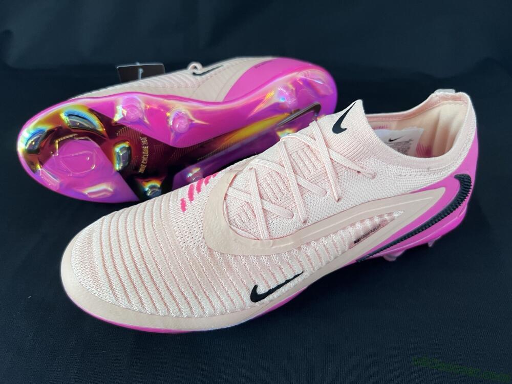 Nike Phantom 6 Low Elite FG Firm Ground Soccer Cleats - Pink/Black/Gold