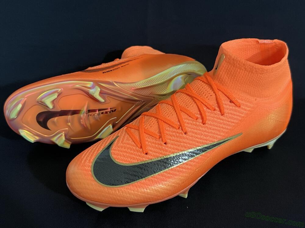 Nike Air Zoom Mercurial Superfly 10 Elite FG Firm Ground Soccer Cleats - Red/Black/Gold