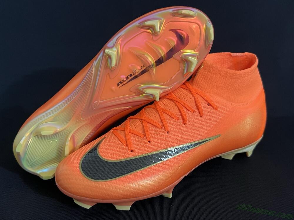 Nike Air Zoom Mercurial Superfly 10 Elite FG Firm Ground Soccer Cleats - Red/Black/Gold