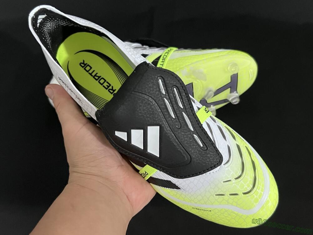Adidas Predator 25 Elite Foldover Tongue FG Firm Ground Soccer Cleats - White/Black/Yellow