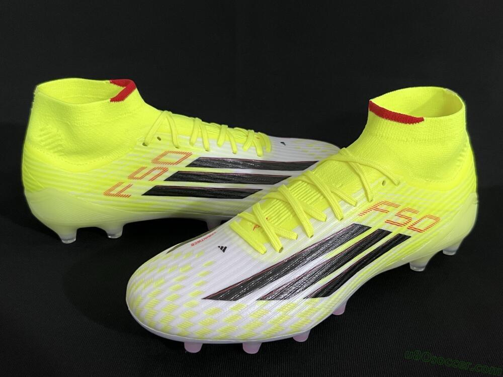 Adidas F50+ Elite Mid FG Firm Ground Soccer Cleats - Yellow/Black/Red