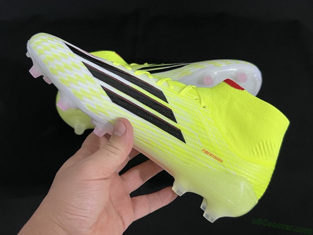 Adidas F50+ Elite Mid FG Firm Ground Soccer Cleats - Yellow/Black/Red