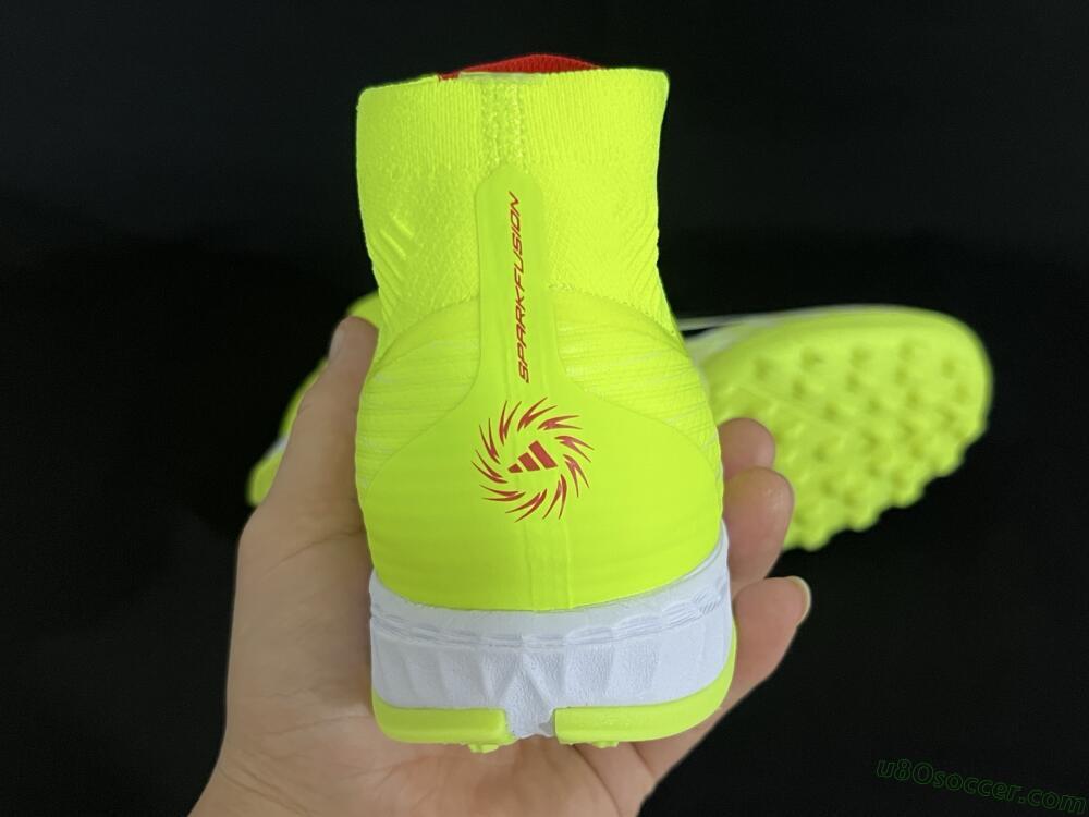 Adidas F50 Elite Mid TF Artificial Turf Soccer Shoes - Yellow/Black/Red