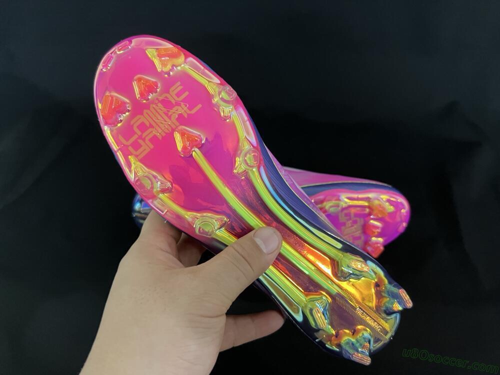 Adidas F50+ Elite Laceless FG Firm Ground Soccer Cleats - Pink/Yellow/Purple