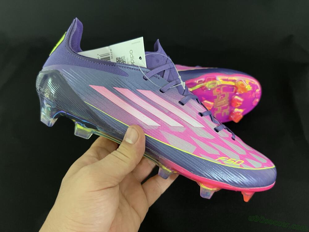 Adidas F50 Elite FG Firm Ground Soccer Cleats - Pink/Yellow/Blue