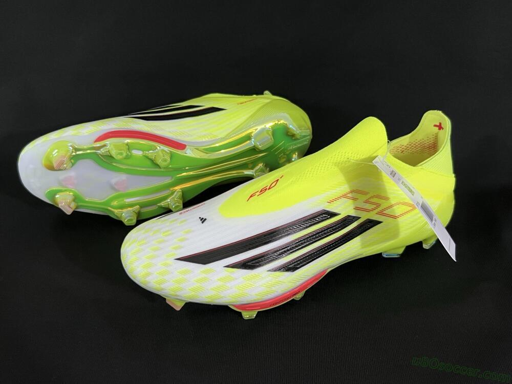 Adidas F50+ Elite Lightstrike Pro Laceless FG Firm Ground Soccer Cleats - Yellow/Black/Red