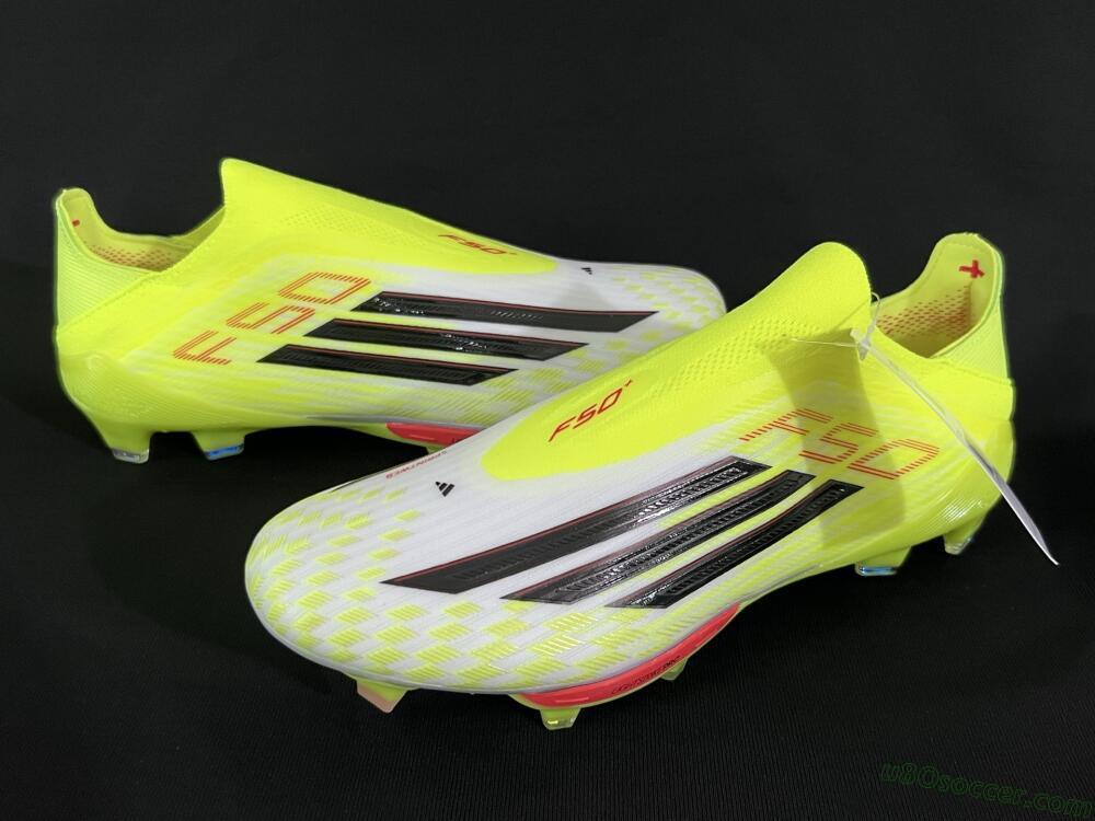 Adidas F50+ Elite Lightstrike Pro Laceless FG Firm Ground Soccer Cleats - Yellow/Black/Red