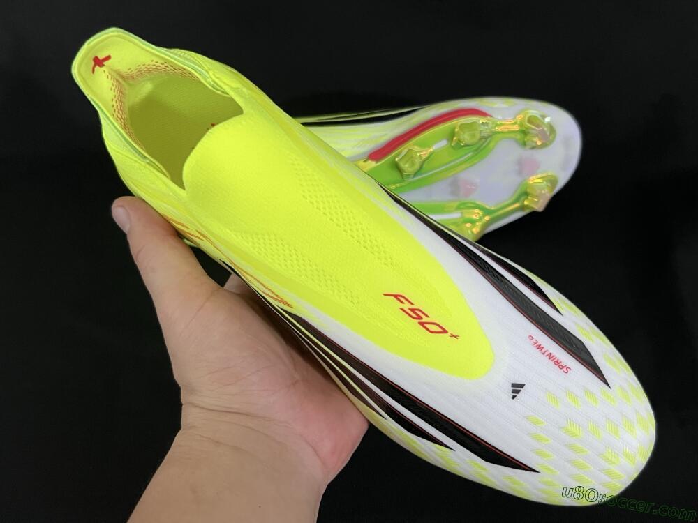 Adidas F50+ Elite Lightstrike Pro Laceless FG Firm Ground Soccer Cleats - Yellow/Black/Red