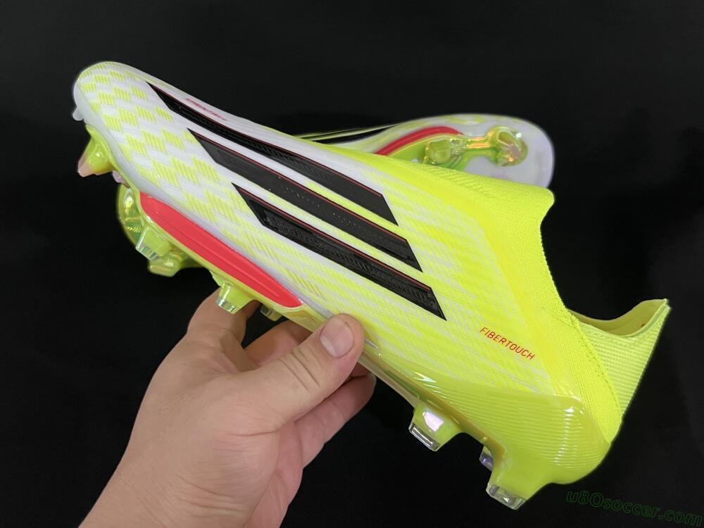 Adidas F50+ Elite Lightstrike Pro Laceless FG Firm Ground Soccer Cleats - Yellow/Black/Red