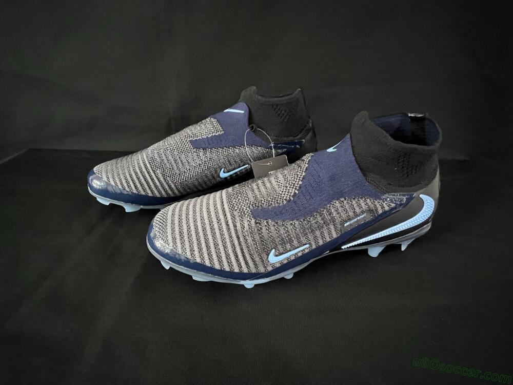 Nike Phantom 6 Elite High FG Firm Ground Soccer Cleats - Silver/White/Black