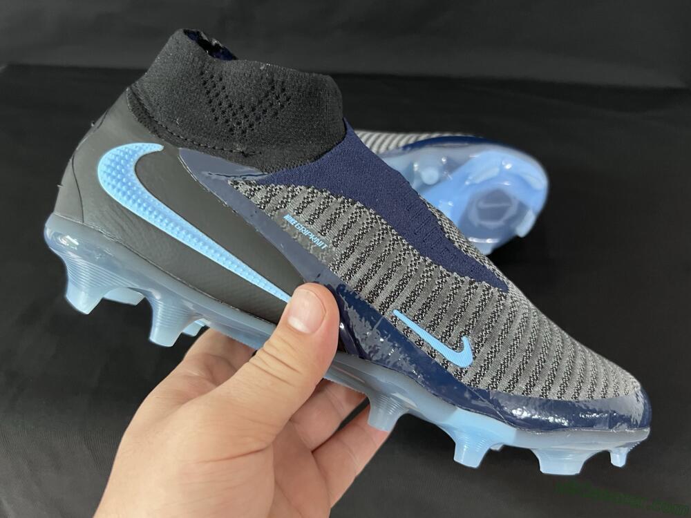 Nike Phantom 6 Elite High FG Firm Ground Soccer Cleats - Silver/White/Black