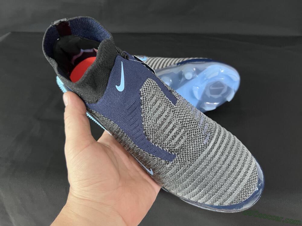 Nike Phantom 6 Elite High FG Firm Ground Soccer Cleats - Silver/White/Black