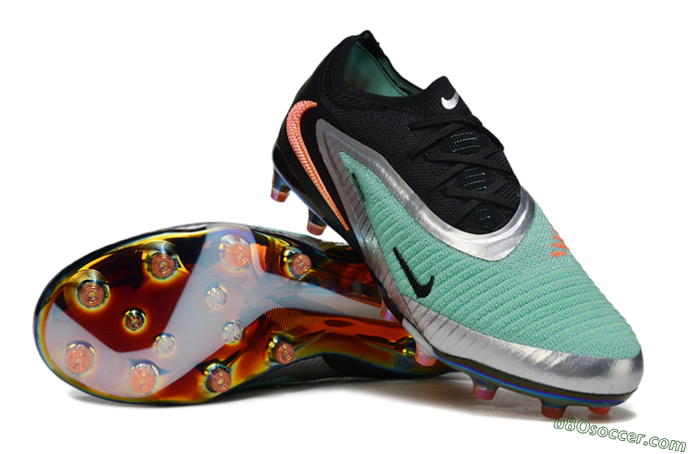 Nike Phantom 6 Low Elite AG Artificial Grass Soccer Cleats - Jade/Black/Silver 3