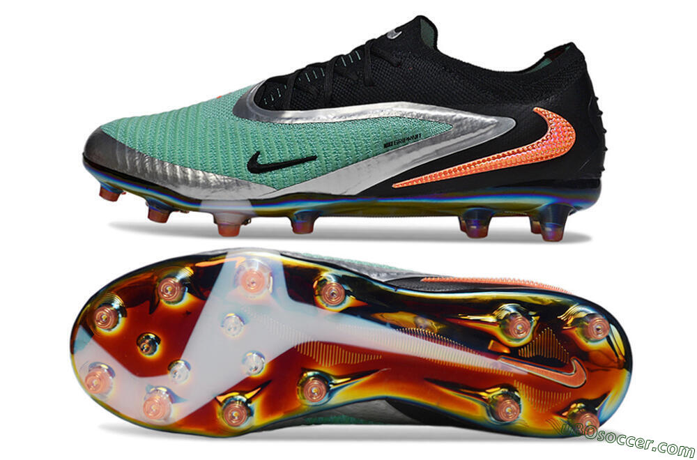 Nike Phantom 6 Low Elite AG Artificial Grass Soccer Cleats - Jade/Black/Silver 0