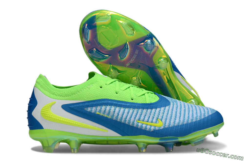 Nike Phantom 6 Low Elite FG Firm Ground Soccer Cleats - Blue/Yellow/White 1