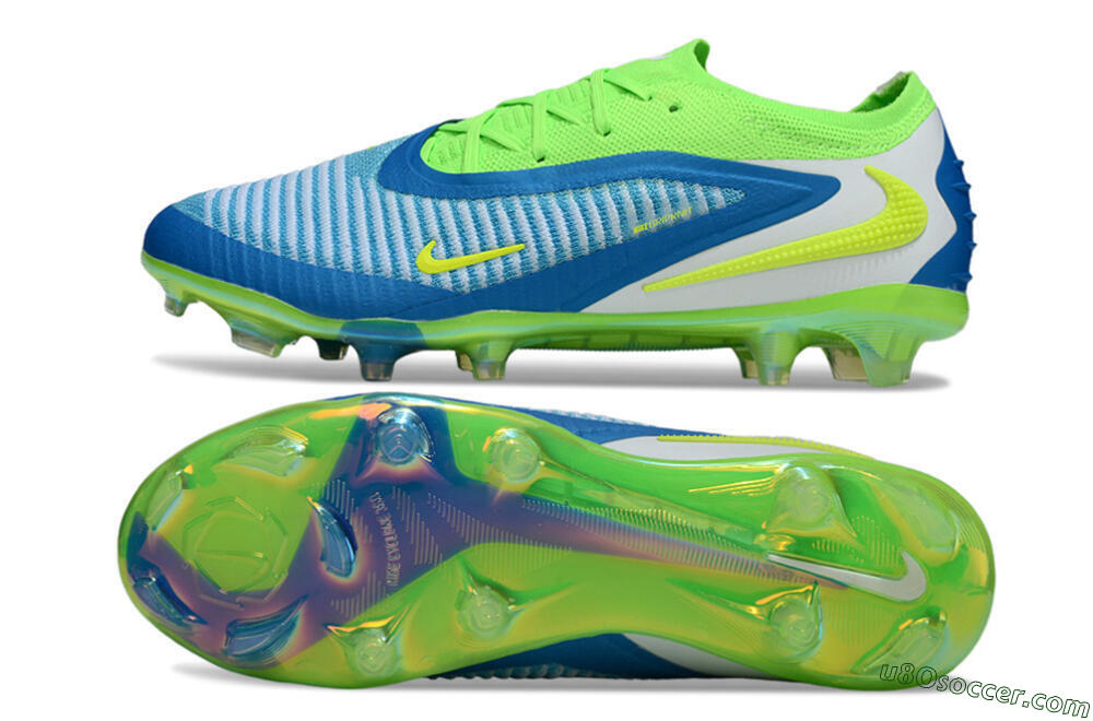 Nike Phantom 6 Low Elite FG Firm Ground Soccer Cleats - Blue/Yellow/White 0