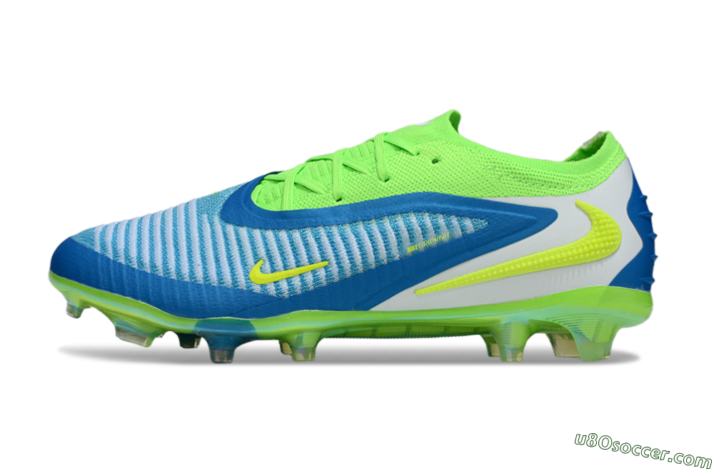Nike Phantom 6 Low Elite FG Firm Ground Soccer Cleats - Blue/Yellow/White 2