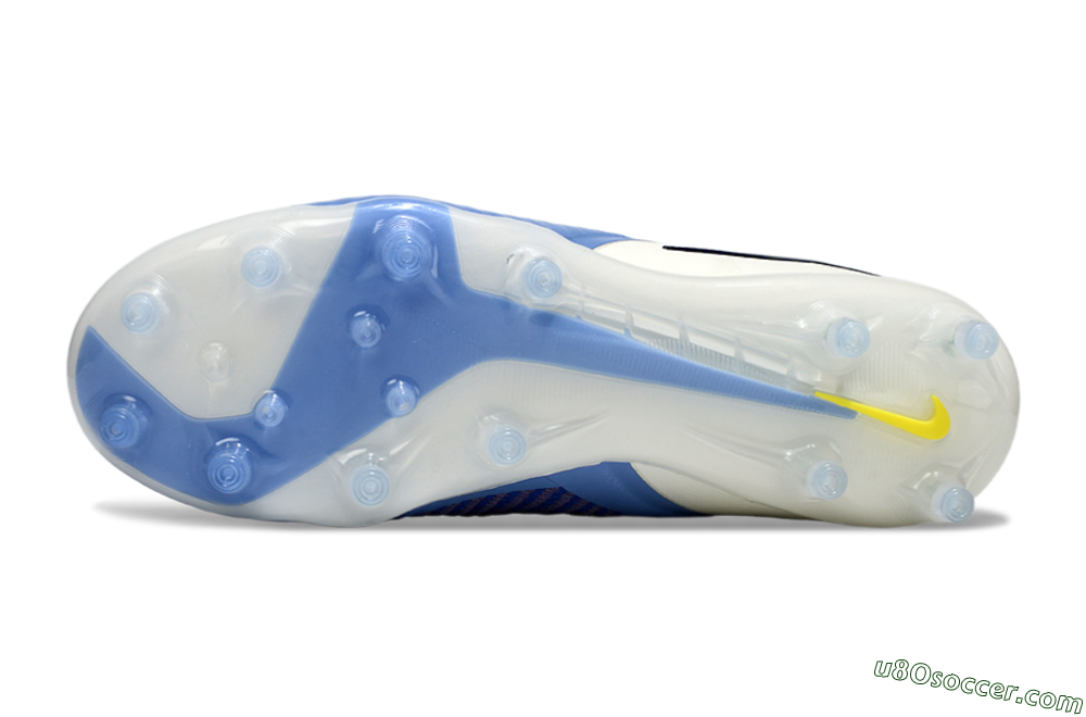 Nike Phantom 6 High Elite AG Artificial Grass Soccer Cleats - Blue/White/Black 6