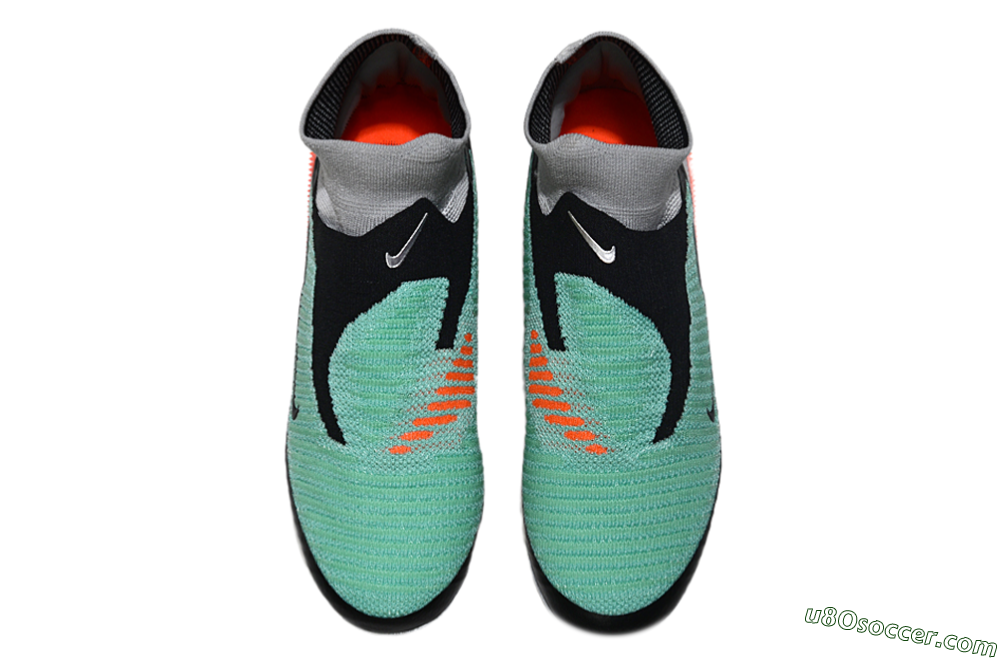Nike Phantom 6 High Elite AG Artificial Grass Soccer Cleats - Jade/Black/Silver 4