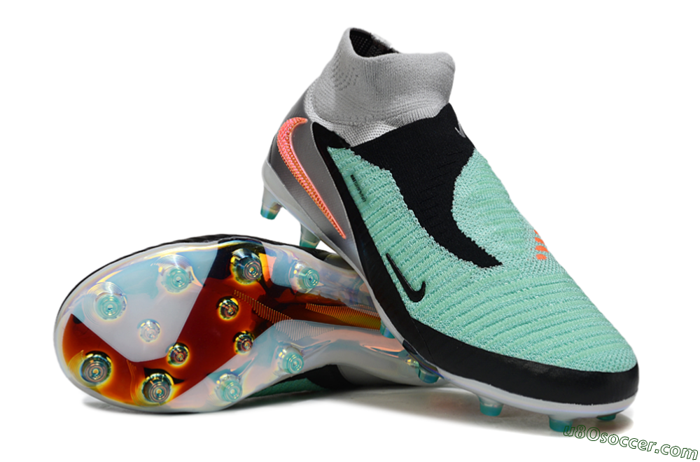 Nike Phantom 6 High Elite AG Artificial Grass Soccer Cleats - Jade/Black/Silver 3