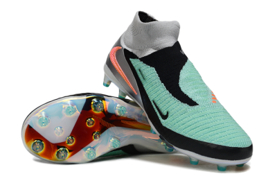 Nike Phantom 6 High Elite AG Artificial Grass Soccer Cleats - Jade/Black/Silver