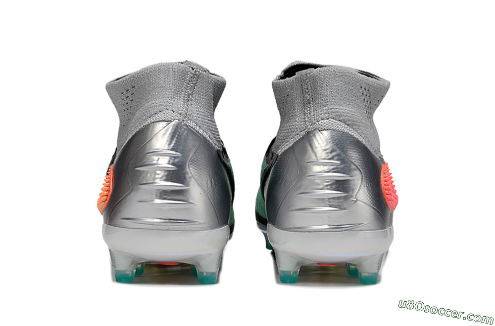 Nike Phantom 6 High Elite AG Artificial Grass Soccer Cleats - Jade/Black/Silver 5