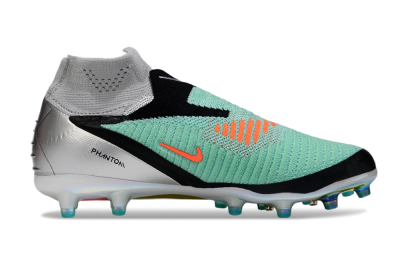 Nike Phantom 6 High Elite AG Artificial Grass Soccer Cleats - Jade/Black/Silver