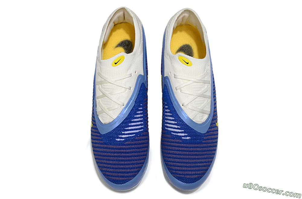 Nike Phantom 6 Low Elite AG Artificial Grass Soccer Cleats - Blue/White/Black 4