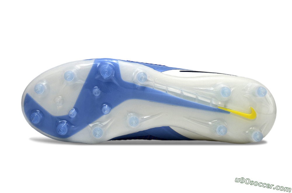 Nike Phantom 6 Low Elite AG Artificial Grass Soccer Cleats - Blue/White/Black 6