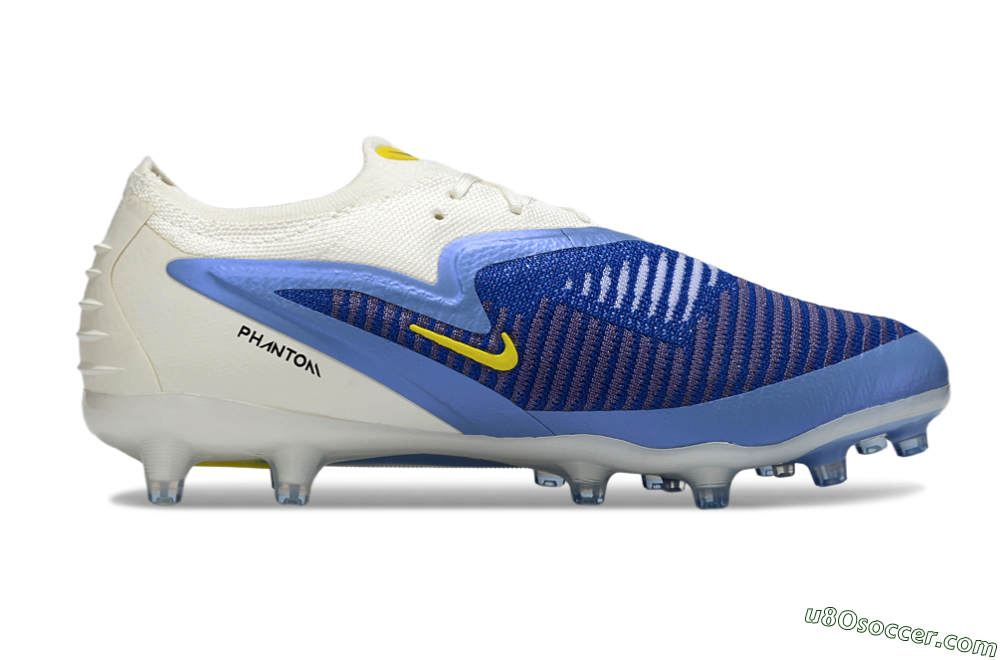 Nike Phantom 6 Low Elite AG Artificial Grass Soccer Cleats - Blue/White/Black 7