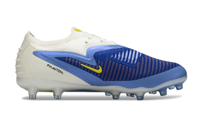 Nike Phantom 6 Low Elite AG Artificial Grass Soccer Cleats - Blue/White/Black