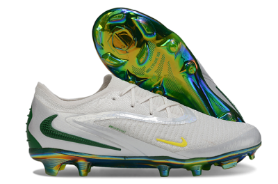 Nike Phantom 6 Low Elite FG Firm Ground Soccer Cleats - White/Silver/Gold