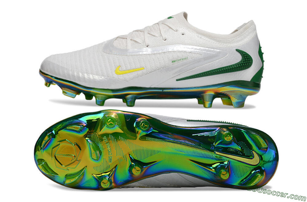 Nike Phantom 6 Low Elite FG Firm Ground Soccer Cleats - White/Silver/Gold 0