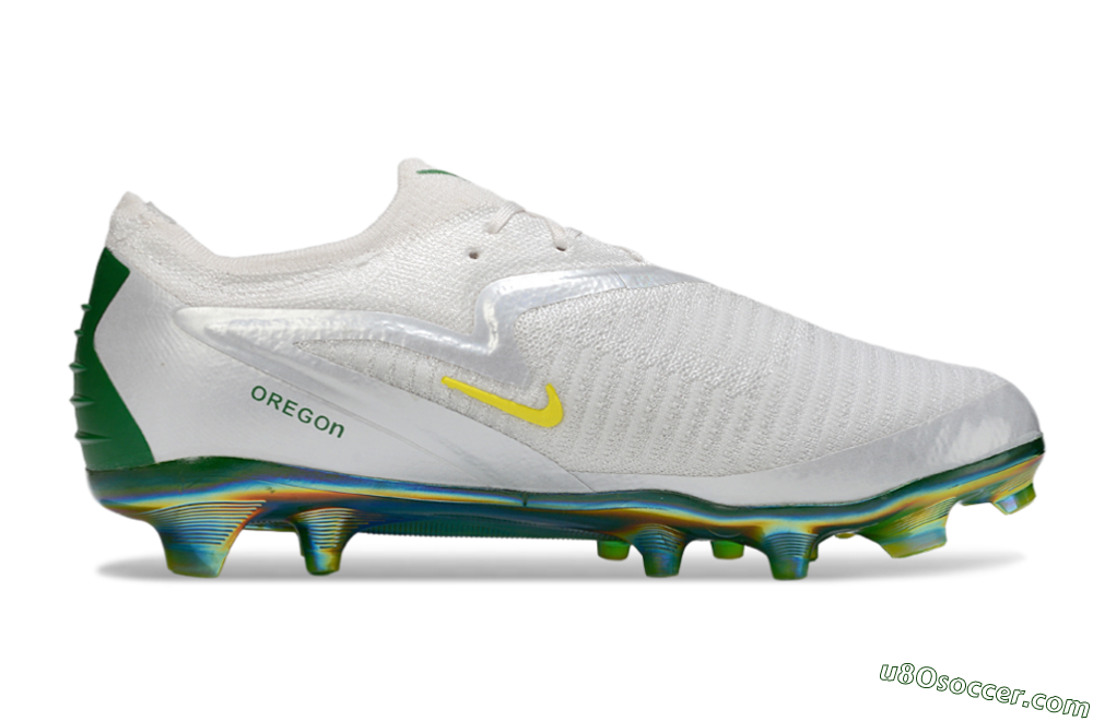 Nike Phantom 6 Low Elite FG Firm Ground Soccer Cleats - White/Silver/Gold 7