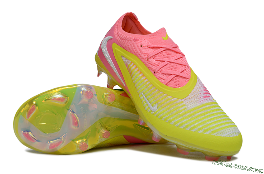 Nike Phantom 6 Low Elite FG Firm Ground Soccer Cleats - Yellow/Pink/White 3