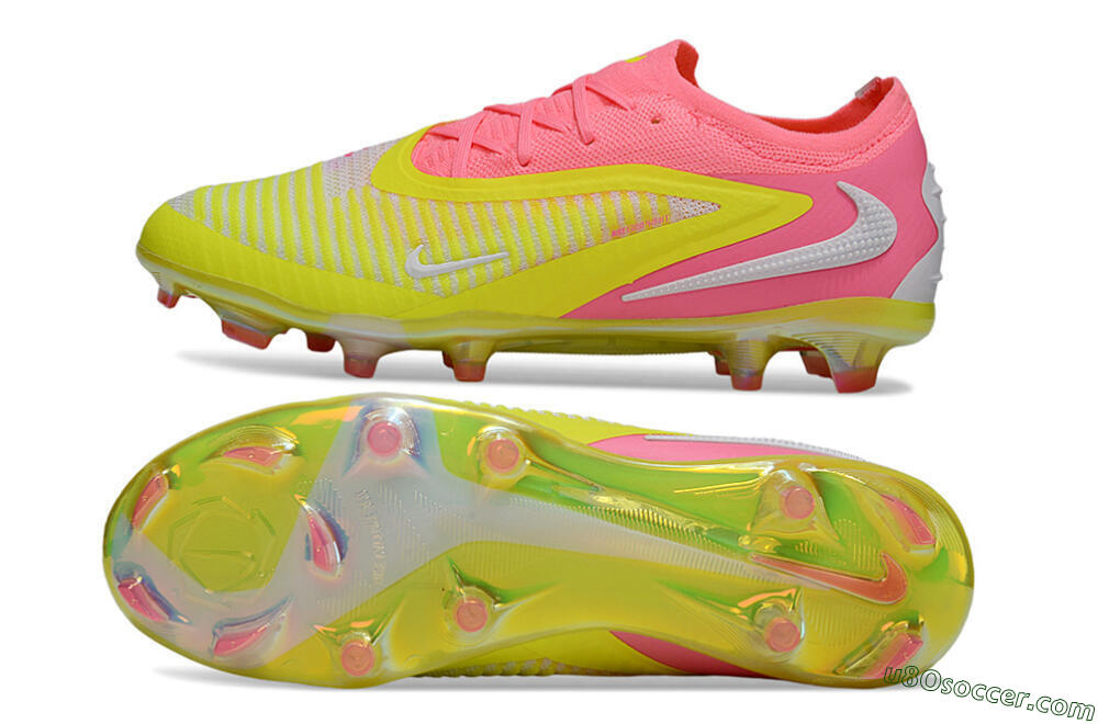 Nike Phantom 6 Low Elite FG Firm Ground Soccer Cleats - Yellow/Pink/White 0