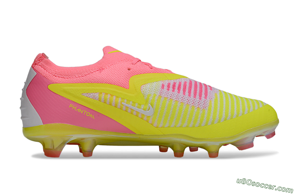 Nike Phantom 6 Low Elite FG Firm Ground Soccer Cleats - Yellow/Pink/White 7