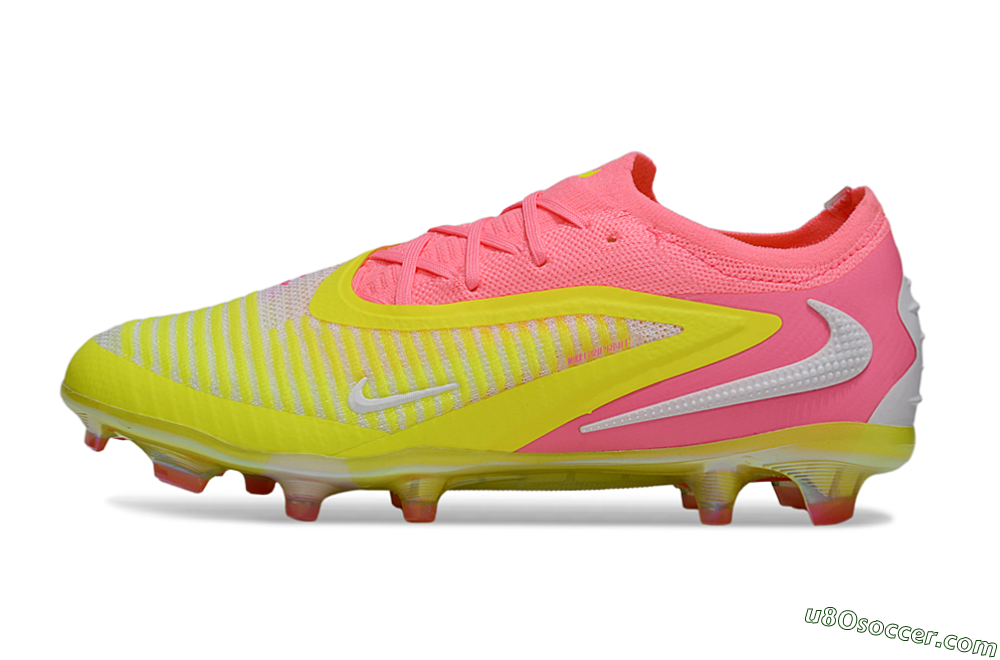 Nike Phantom 6 Low Elite FG Firm Ground Soccer Cleats - Yellow/Pink/White 2