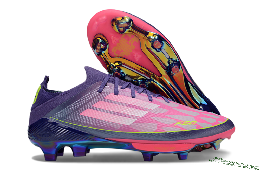 Adidas F50+ Elite Lightstrike Pro FG Firm Ground Soccer Cleats - Pink/Purple/Yellow 1