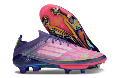 Adidas F50+ Elite Lightstrike Pro FG Firm Ground Soccer Cleats - Pink/Purple/Yellow