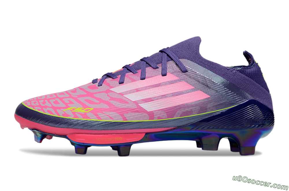 Adidas F50+ Elite Lightstrike Pro FG Firm Ground Soccer Cleats - Pink/Purple/Yellow 2