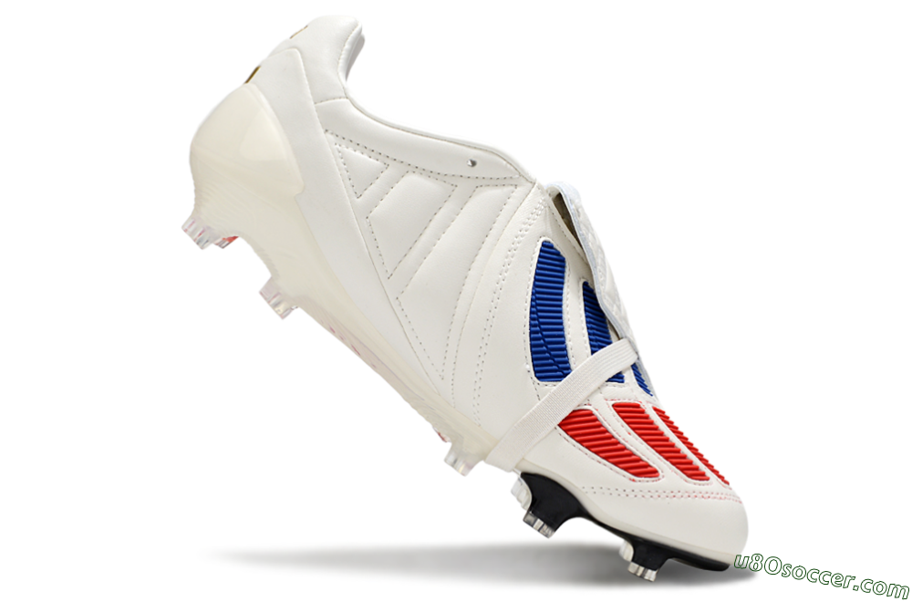 Kith x Adidas Predator Mania Foldover Tongue FG Firm Ground Soccer Cleats - White/Red/Black 4
