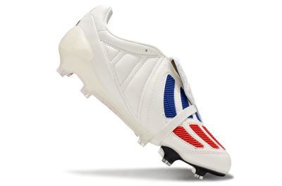 Kith x Adidas Predator Mania Foldover Tongue FG Firm Ground Soccer Cleats - White/Red/Black