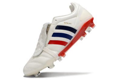 Kith x Adidas Predator Mania Foldover Tongue FG Firm Ground Soccer Cleats - White/Red/Black